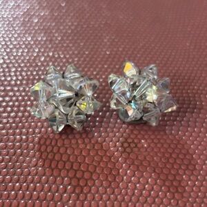 Vintage Iridescent Clip-On Earrings
